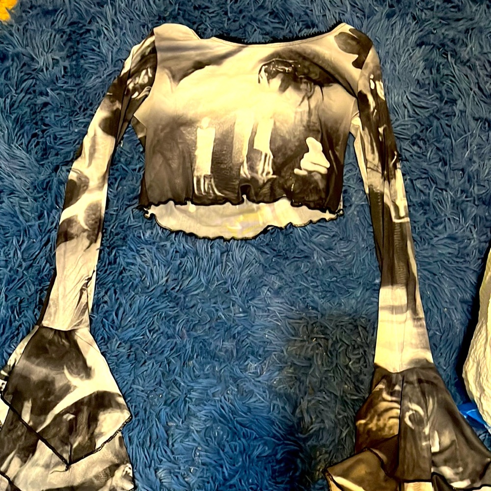 Ghost long flare sleeve top